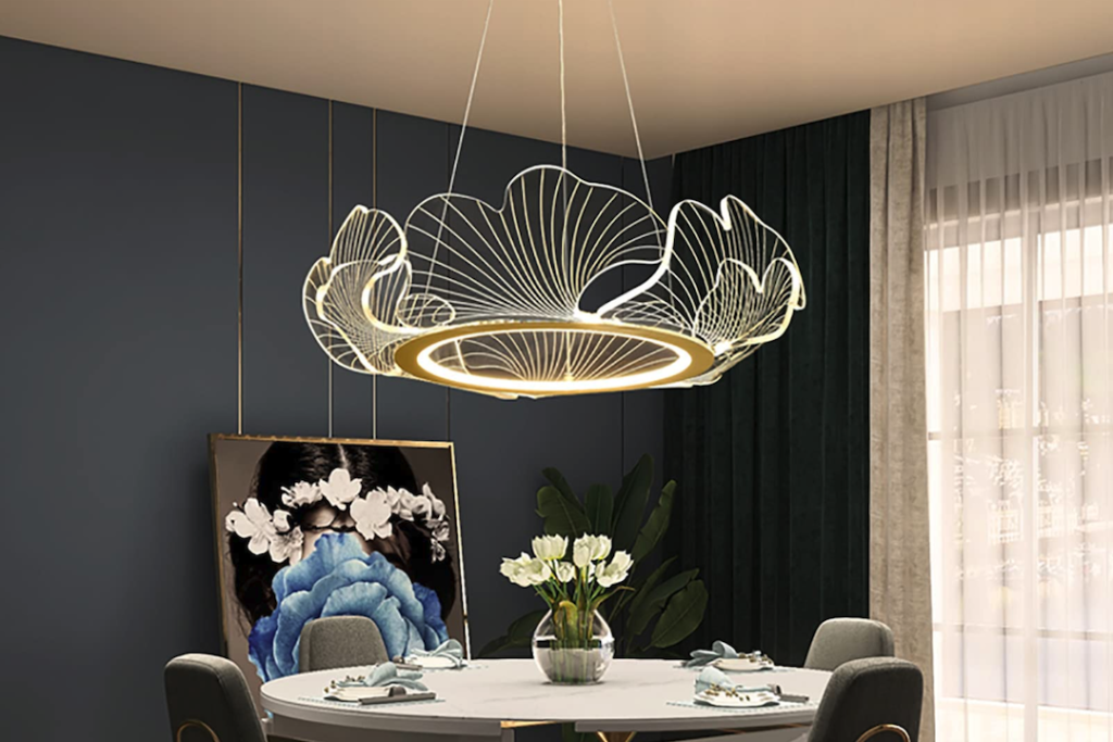 Enhance Your Space with a Modern LED Lotus Leaf Chandelier