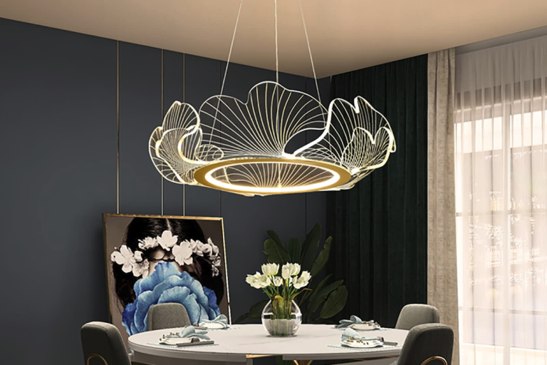Enhance Your Space with a Modern LED Lotus Leaf Chandelier