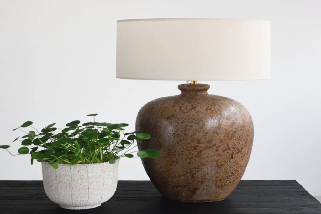 Textured Stone Base Table Lamp: A Stylish Addition to Your Home
