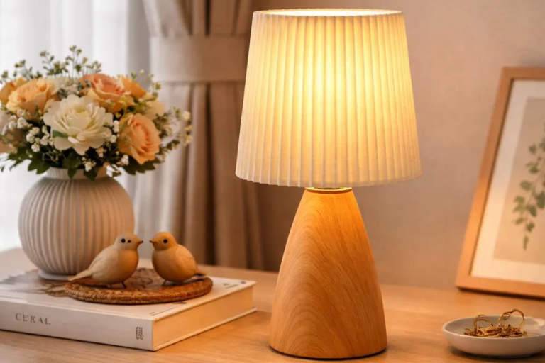 Cozy Bedroom Vibes: Fabric Shade Table Lamp