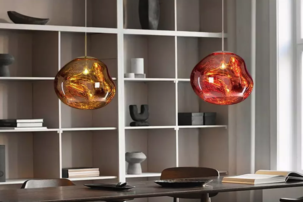 Modern Surrealism: Melting Glass Artistic Bar Counter Pendant Lamp