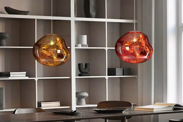 Modern Surrealism: Melting Glass Artistic Bar Counter Pendant Lamp
